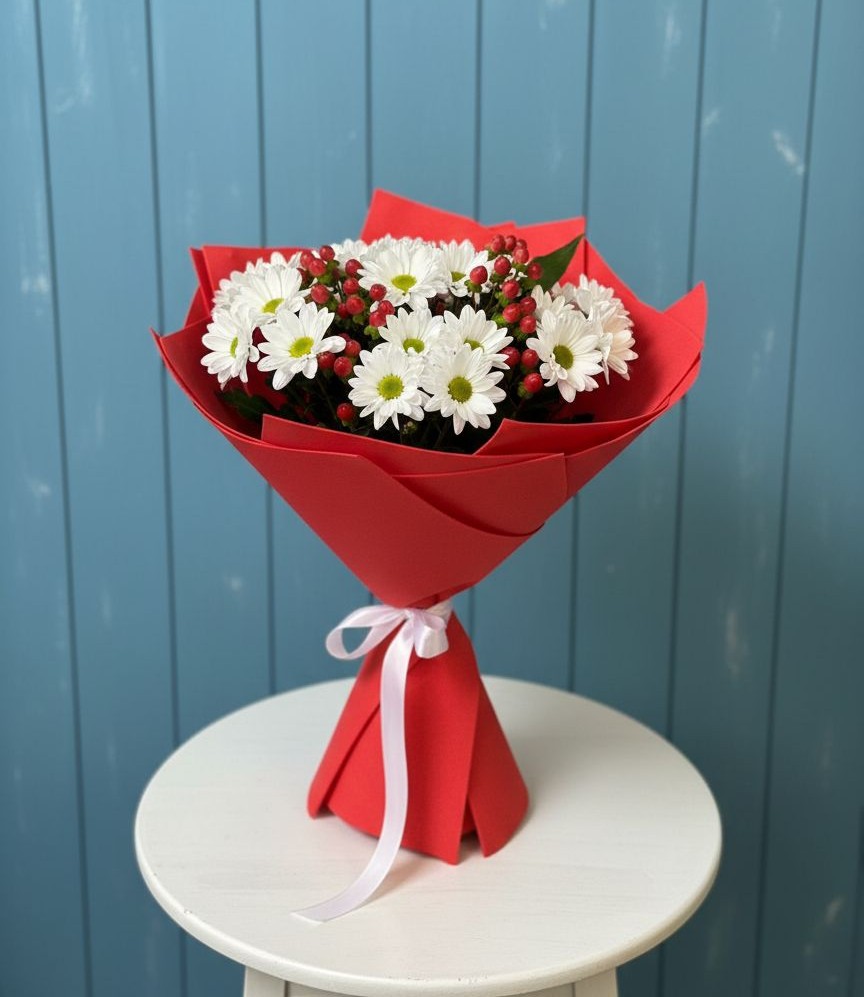 Букет цветов из: Хризантемы в Красный Яр Самарская область