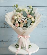Букет цветов из:  Розы и Лизиантусы в Красный Яр Самарская область