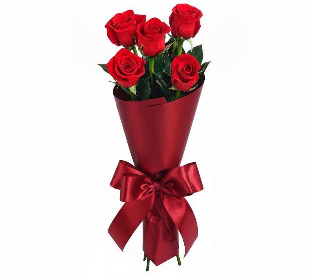 Букет 5 Красных роз Эдлесс Лав в Красный Яр Самарская область