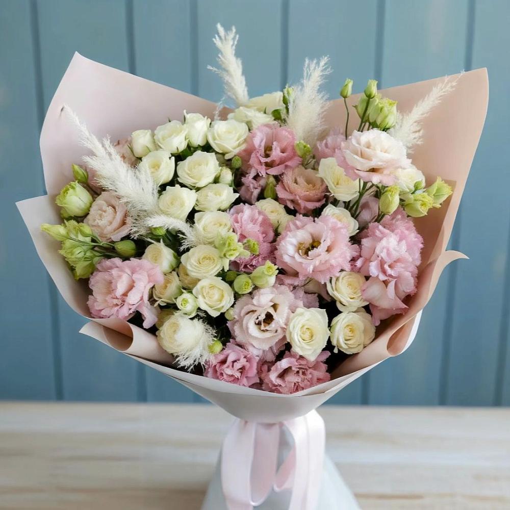 Букет цветов из: Альстромерии и Розы в Красный Яр Самарская область