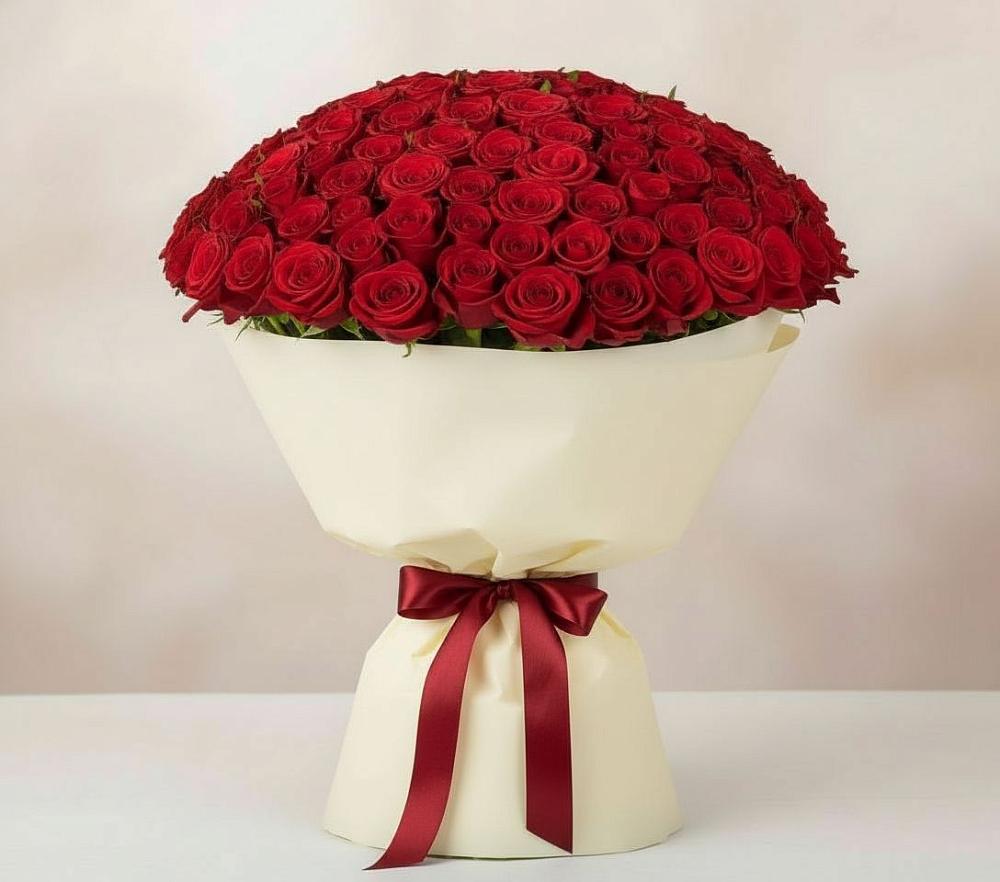 Букет 101 Красная роза Милано в Красный Яр Самарская область