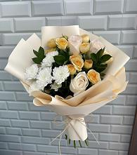 Букет цветов из:  Розы и Хризантемы в Красный Яр Самарская область