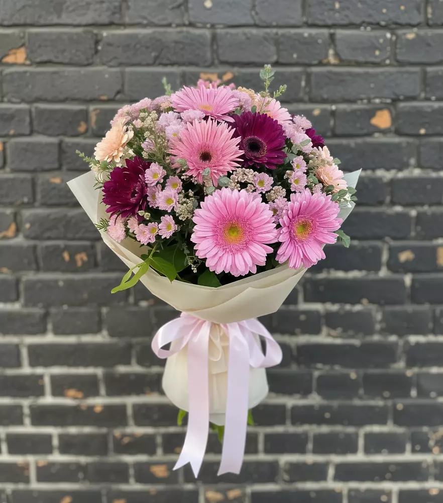 Букет цветов из: Герберы и Хризантемы в Красный Яр Самарская область