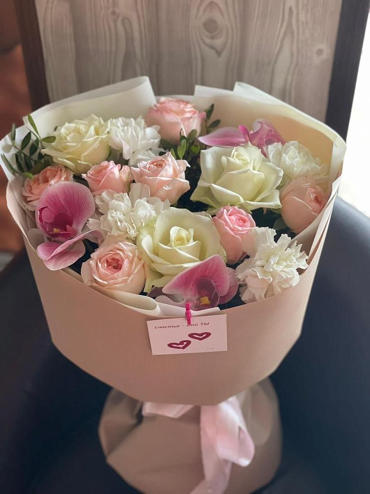 Букет цветов из: Орхидеи, Розы и Гвоздики в Красный Яр Самарская область