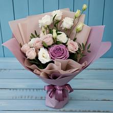 Букет цветов из:  Розы и Лизиантусы в Красный Яр Самарская область
