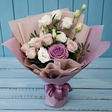 Букет цветов из:  Розы и Лизиантусы в Красный Яр Самарская область