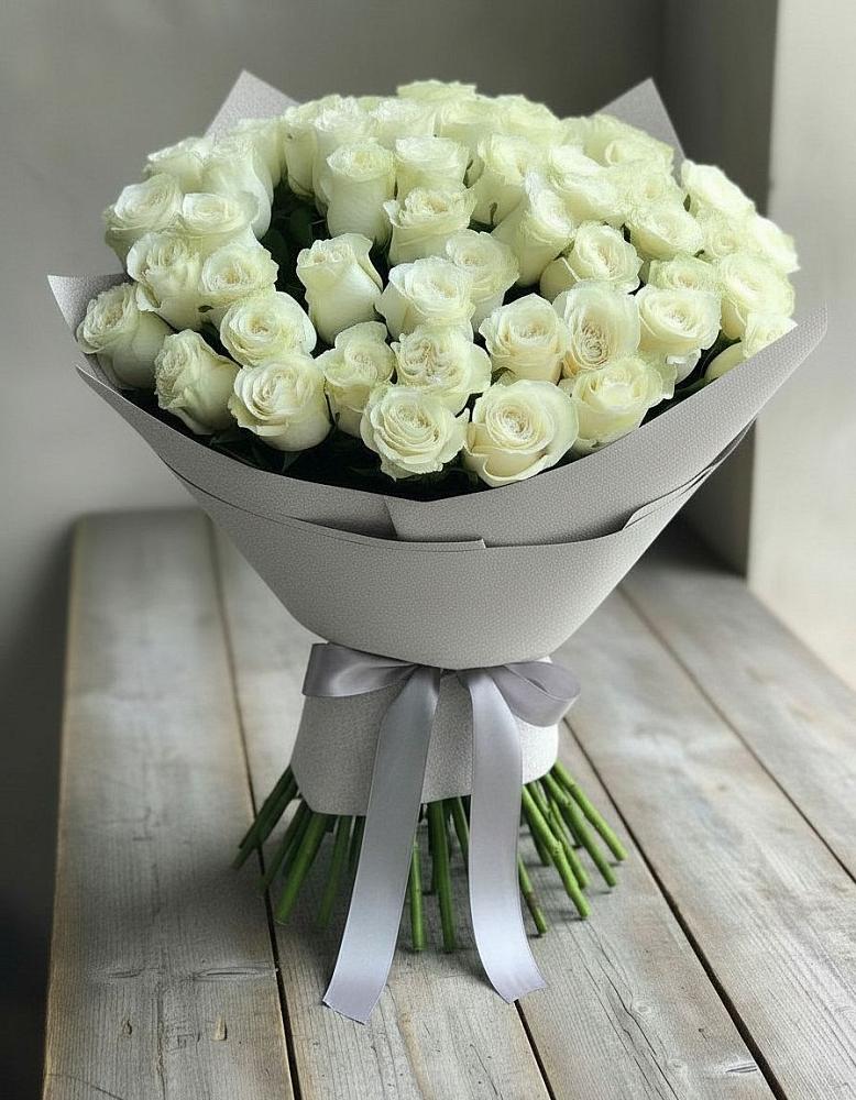 Букет 35 Белых роз в Красный Яр Самарская область