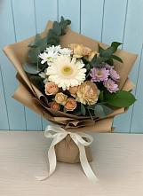Букет цветов из:  Герберы и Хризантемы в Красный Яр Самарская область