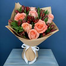 Букет цветов из:  Розы и Альстромерии #REPLACE_PRED# Красный Яр Самарская область