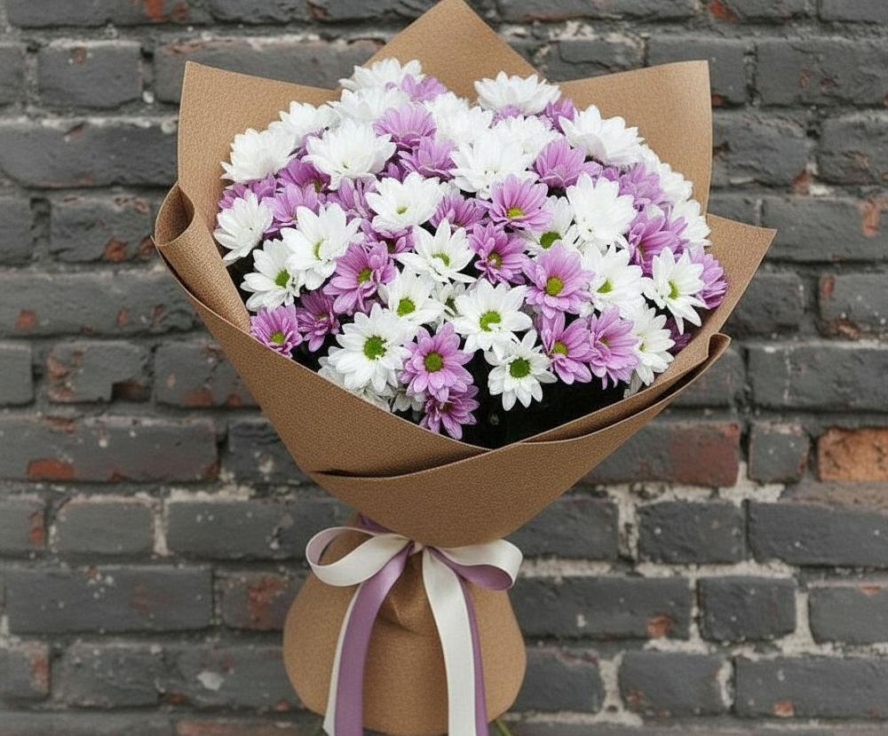 Букет цветов из: Хризантемы в Красный Яр Самарская область