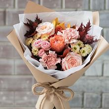 Букет цветов из:  Гвоздики, Хризантемы и Розы в Красный Яр Самарская область