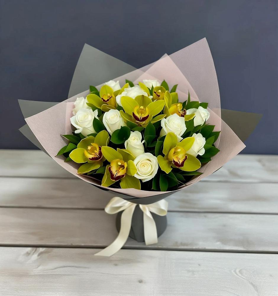 Букет цветов из: Орхидеи и Розы в Красный Яр Самарская область