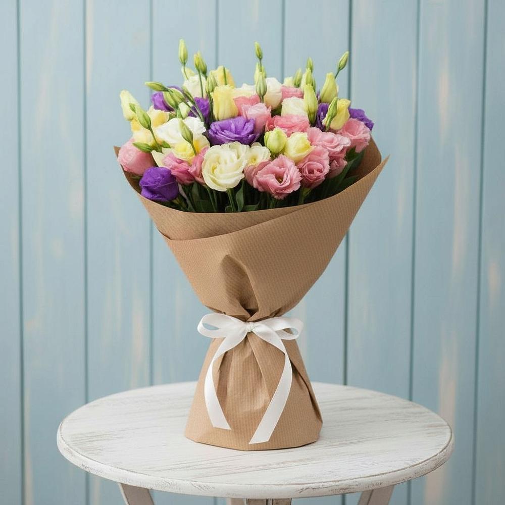 Букет цветов из: Лизиантусы в Красный Яр Самарская область