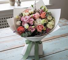 Букет цветов из:  Розы, Лизиантусы и Гвоздики #REPLACE_PRED# Красный Яр Самарская область