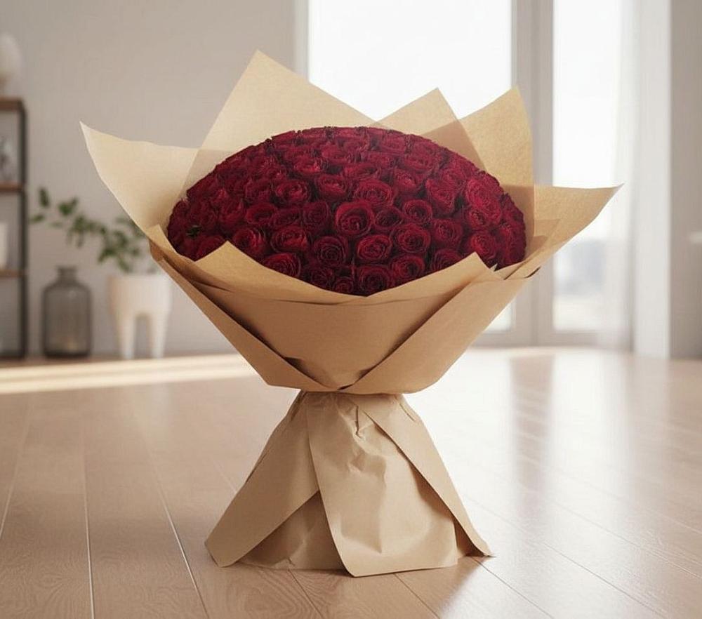 Букет 101 Красная роза в Красный Яр Самарская область