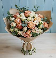 Букет цветов из:  Альстромерии и Розы в Красный Яр Самарская область