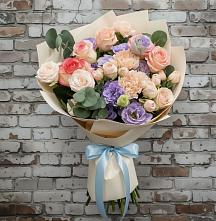 Букет цветов из:  Розы, Лизиантусы и Гвоздики #REPLACE_PRED# Красный Яр Самарская область