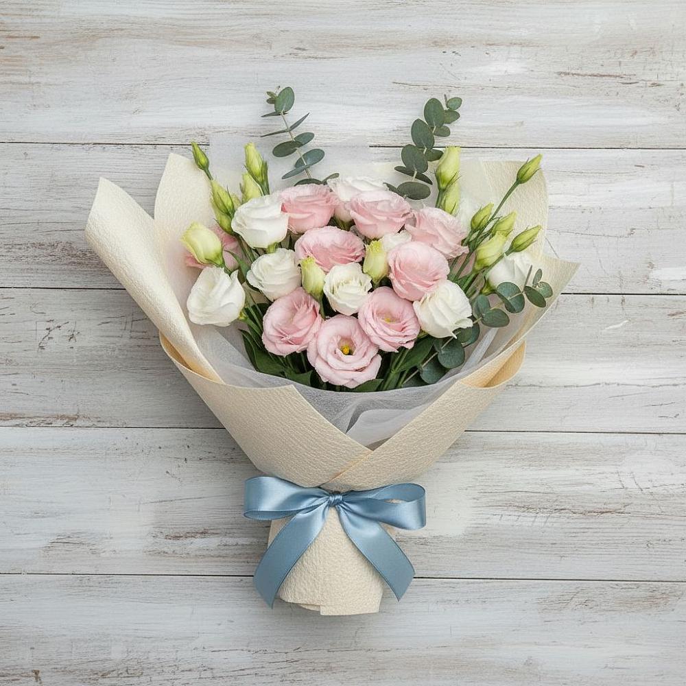 Букет цветов из: Лизиантусы в Красный Яр Самарская область